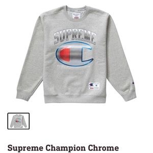 Supreme Champion Chrome Crewneck Heather Grey
